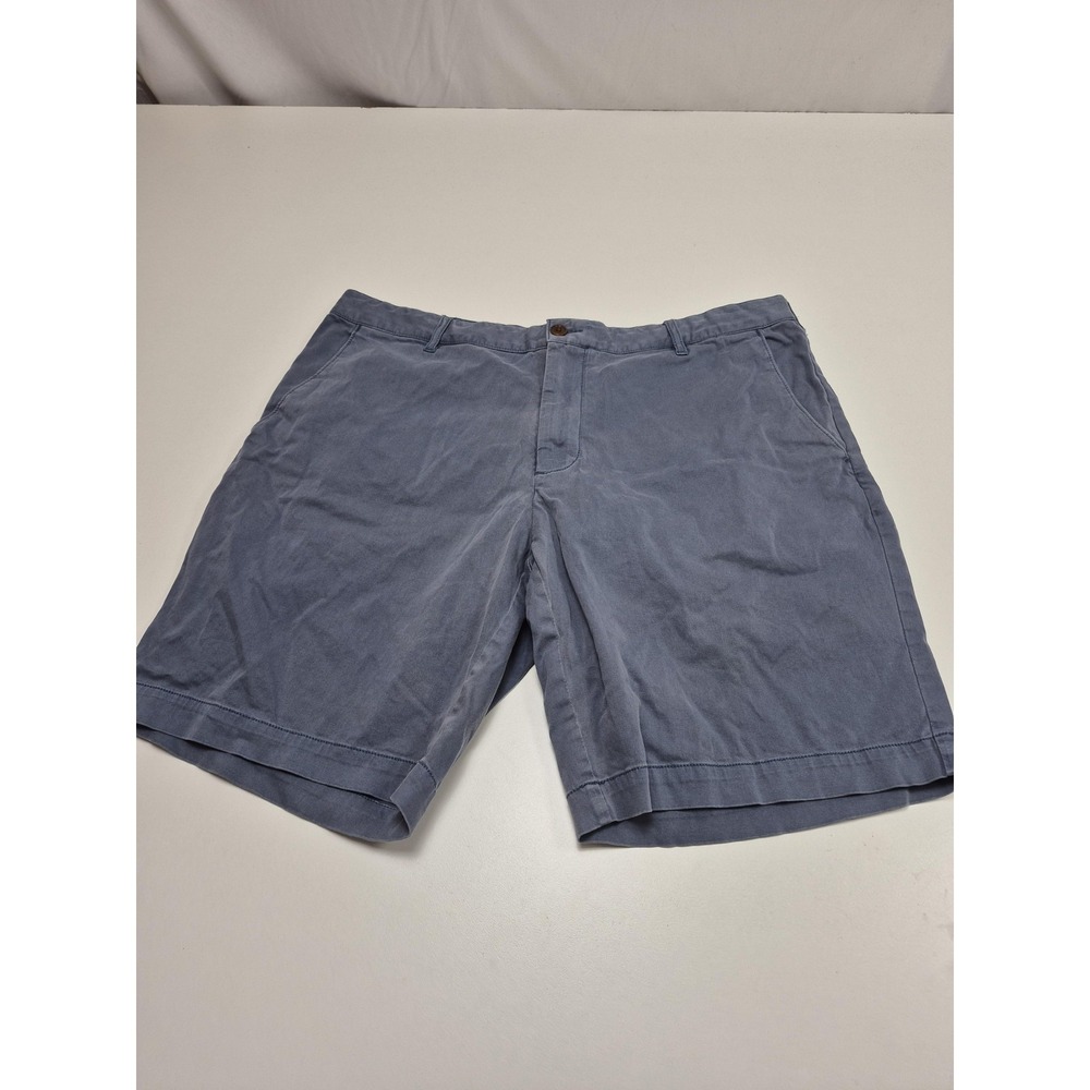 Faherty Shorts Mens 36 Blue Chino 9" Inseam Stretch Cotton Canvas Casual